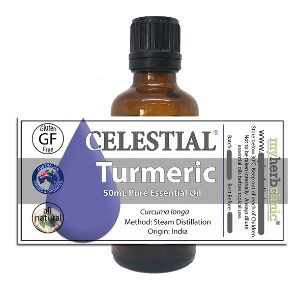 CELESTIAL ® TURMERIC THERAPEUTIC GRADE ESSENTIAL OIL - RELAXES BALANCES - SKIN